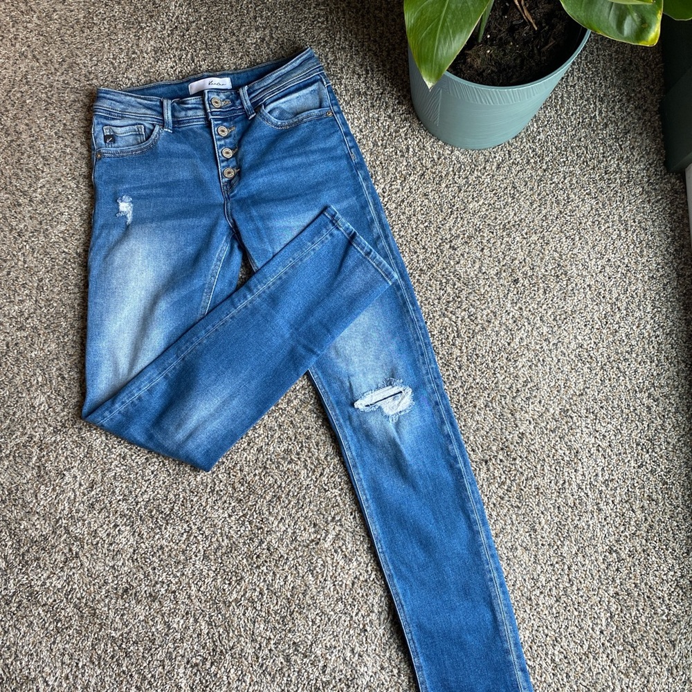 KanCan Distressed Blue Skinny Jeans